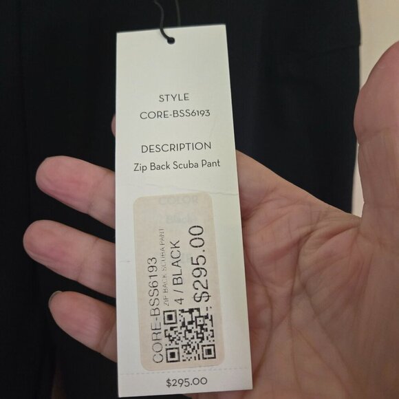 Veronica Beard NWT Zip Back Scuba Pants Black Size 4 - Picture 10 of 12